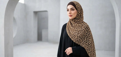 Instant Cheetah Print Magnetic Hijab