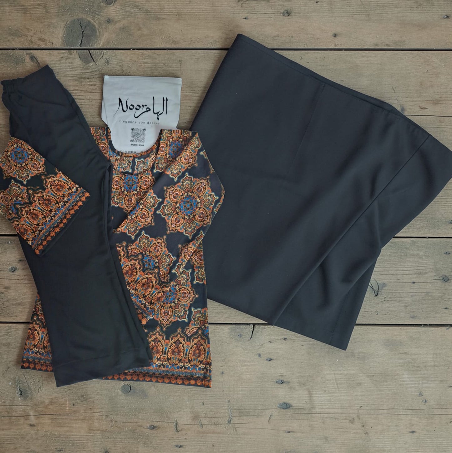 Noor-e-Jahan Black Cord Set