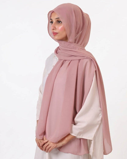 Blush— Instant Chiffon Hijab with Built-in Magnets