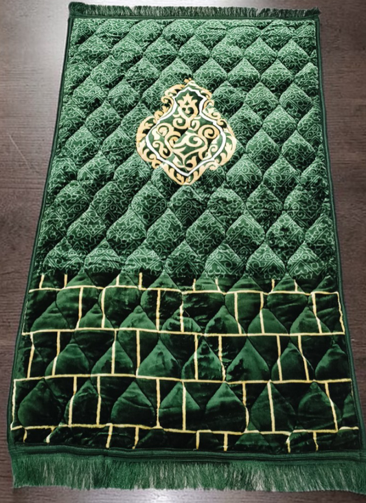 Premium large Namaz Mat - Green