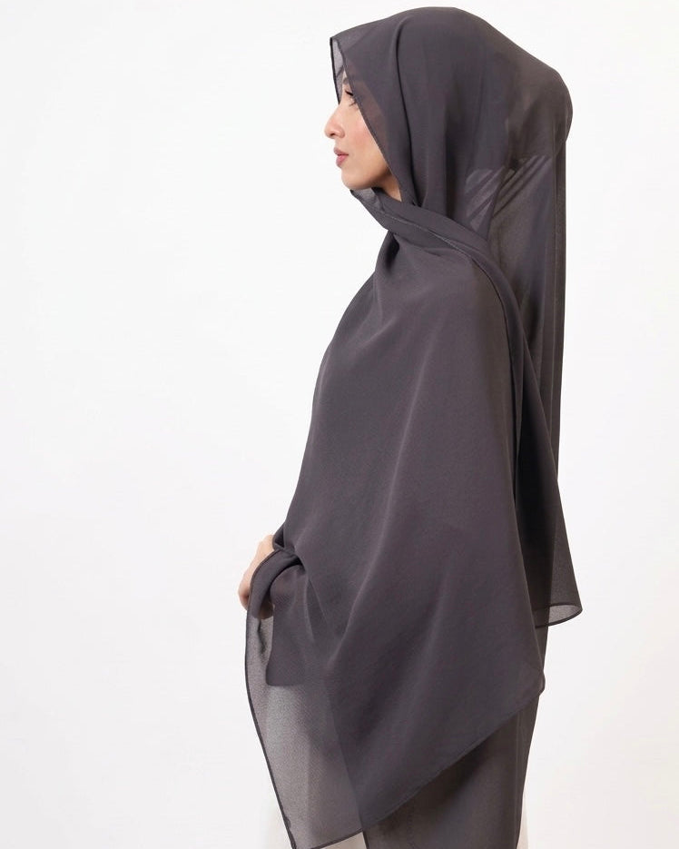 Smoky Lilac— Instant Chiffon Hijab with Built-in Magnets